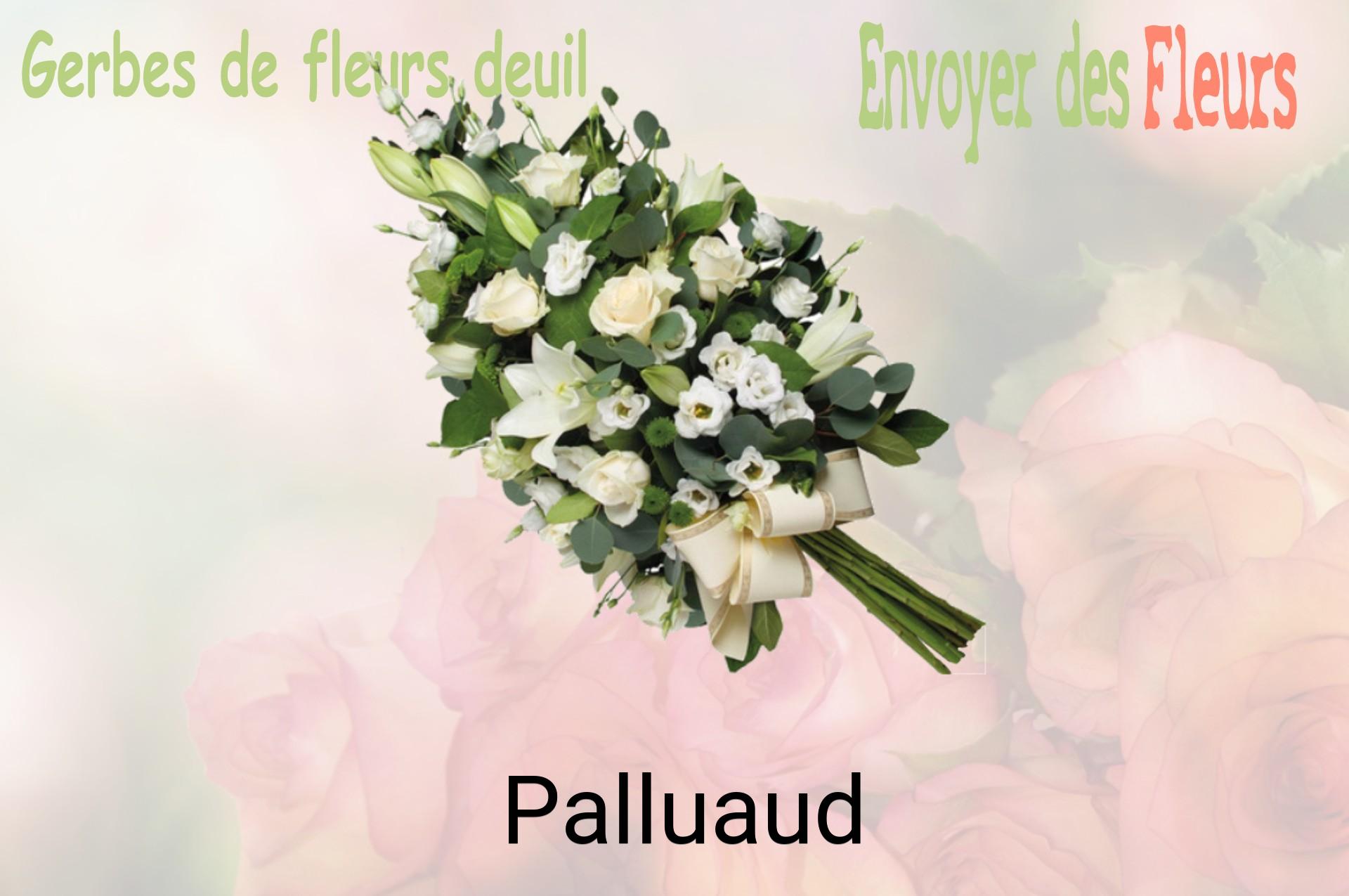 Gerbe de fleurs de deuil livrée à Palluaud